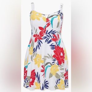 Plus Size Floral Print Dress